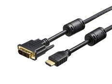 HDMI:DVI変換ケーブル　コア付　1.0m　ブラック