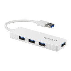 USB3.0　バスパワー　ハブ　4ポート　ハブ　ホワイト