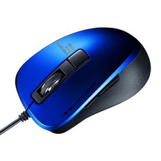 静音有線ブルーLEDマウス(5ボタン)