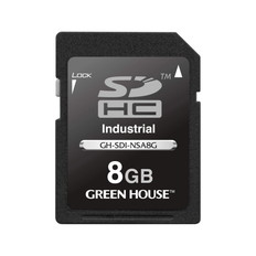 インダストリアルSDカード　SLC　0~70℃　8GB