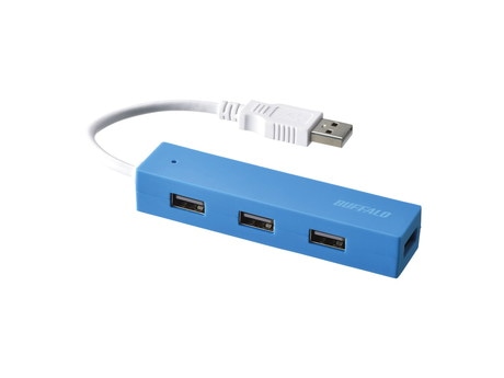BSH4U050U2BL: USB2.0 バスパワー 4ポート ハブ ブルー: PCパーツ・PC