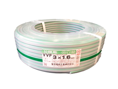オーディオ機器 ケーブル/シールド GOYOU （ゴヨー） ｜ VVF 1.6㎜×3C (黒・白・緑): 富士電線工業: 電気 