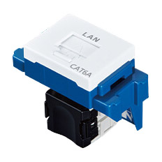 ★アドバンスS情報モジュラ(CAT6A)(埋込型)(セラミックホワイト)【新品同様】