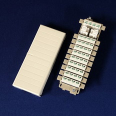 電話用スター配線端子板WTJCシリーズ2系統18分岐