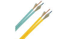 2心Zipコードケーブル(OM3　ライザー　アクア)