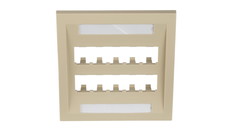 Mini-Com　フェースプレート　10ポート用(アイボリー)