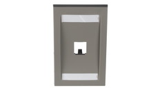 Mini-Com　フェースプレート　1ポート用(ライトグレー)