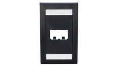 Mini-Com　フェースプレート　2ポート用(黒)