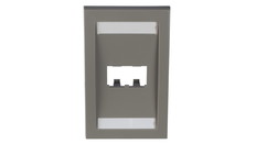 Mini-Com　フェースプレート　2ポート用(ライトグレー)