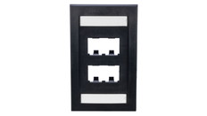 Mini-Com　フェースプレート　4ポート用(黒)