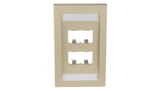 Mini-Com　フェースプレート　4ポート用(アイボリー)