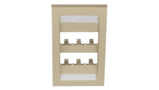 Mini-Com　フェースプレート　6ポート用(アイボリー)