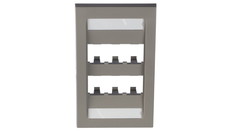 Mini-Com　フェースプレート　6ポート用(ライトグレー)