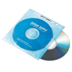 DVD･CD不織布ケース(リング穴付･5色ミックス)