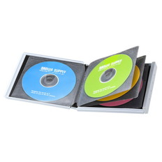 ブルーレイディスク対応ポータブルハードケース(8枚収納･ホワ