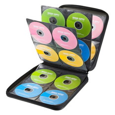 DVD･CDセミハードケース(160枚収納･ブラック)