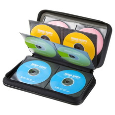 DVD･CDセミハードケース(96枚収納･ブラック)