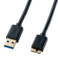 USB3.0マイクロケーブル(A-MicroB)　0.5m