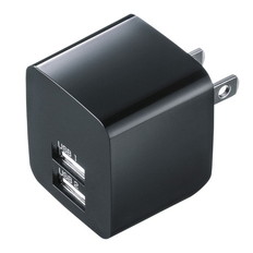 USB充電器(2ポート･合計2.4A･ブラック)
