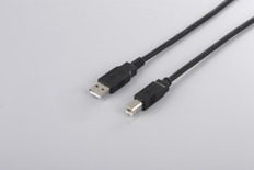USB2.0ケーブル　(A　to　B)　5m　ブラックスケルトン
