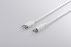 USB2.0ケーブル　(A　to　B)　5m　ホワイト