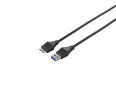 USB3.0　A　to　microB　スリムケーブル　1m　ブラック