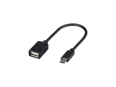USB2.0変換ケーブル(Aメス　to　C)　0.15m　ブラック