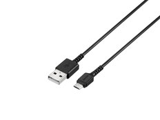 USB　microBケーブル　スリム　0.5m　ブラック