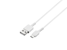 USB　microBケーブル　スリム　0.5m　ホワイト