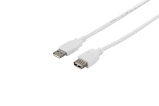USB2.0延長ケーブル　(A　to　A)　1.5m　ホワイト