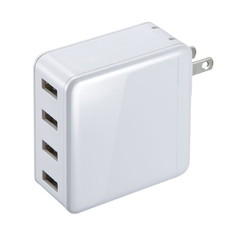 USB充電器(4ポート･合計6A･ホワイト)