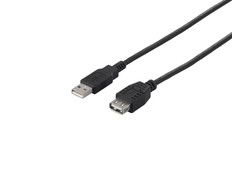 USB2.0　A　to　A　延長ケーブル0.5mブラック