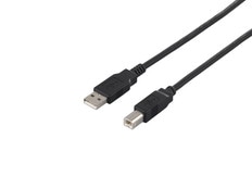 USB2.0　A　to　B環境対応ケーブル0.5mブラック