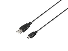 USB2.0　A　to　miniBケーブル0.5mブラック