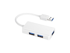 USB3.0　バスパワー　3ポート　ハブ　ホワイト