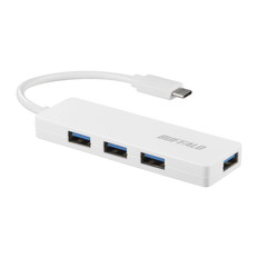 USB3.1(Gen1)　TypeC　4ポート　バスパワーハブ　ホワイト