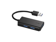 USB3.0　バスパワー　3ポート　ハブ　ブラック