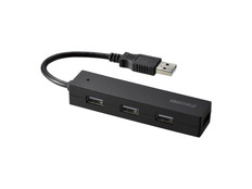 USB2.0ハブ　4ポート　簡易パッケージ　ブラック