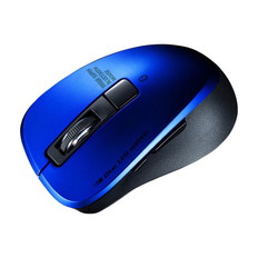 静音Bluetooth　5.0　ブルーLEDマウス(5ボタン･ブルー)