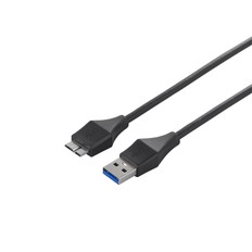 USB3.0　A　to　microB　スリムケーブル　0.5m　ブラック