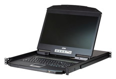 PS/2-USB対応　8ポートVGA　ワイドLCD　KVMドロワー
