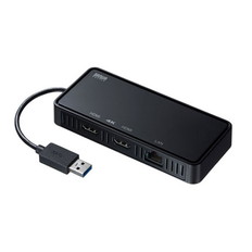 USB3.1-HDMIディスプレイアダプタ(4K対応･　2出力･LAN-ポート付き)