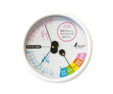 温湿度計Ｆ－３Ｍ熱中症注意丸型　６１－６１７２－３１