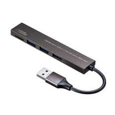 USB3.2Gen1　3ポートスリムハブmicroSDカードリーダー付