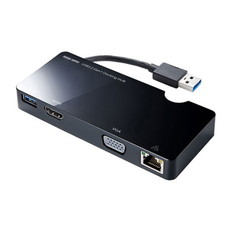 モバイルドッキングステーション(USB3.2　Gen1･HDMI･VGA･LAN)