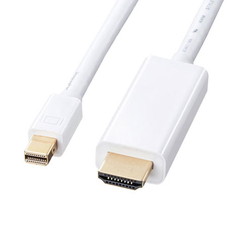 ミニDisplayPort-HDMI変換ケーブル(ホワイト･1m)