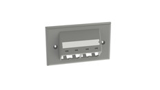 フェースプレート　4ポート　グレー