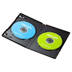 DVDトールケース(2枚収納3枚セットブラック)