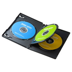 DVDトールケース(3枚収納3枚セットブラック)