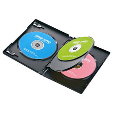 DVDトールケース(4枚収納3枚セットブラック)